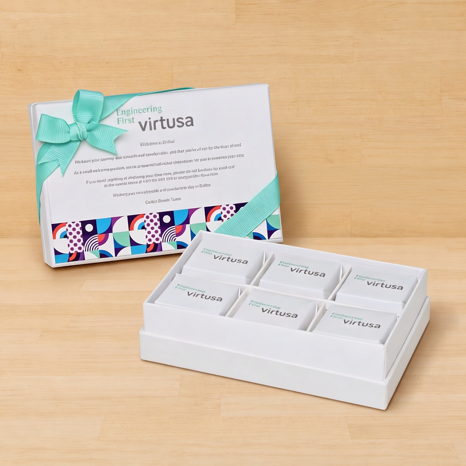 Set of 8 Corporate customized premium chocolate 6P hard box