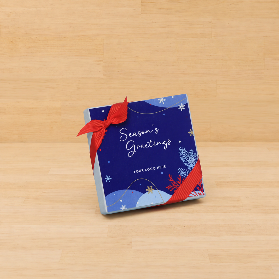 Set of 15 corporate customized season's greetings designed premium chocolate 4p hard box
