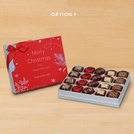 Set of 3 corporate customized merry christmas designed premium chocolate 20p hard box