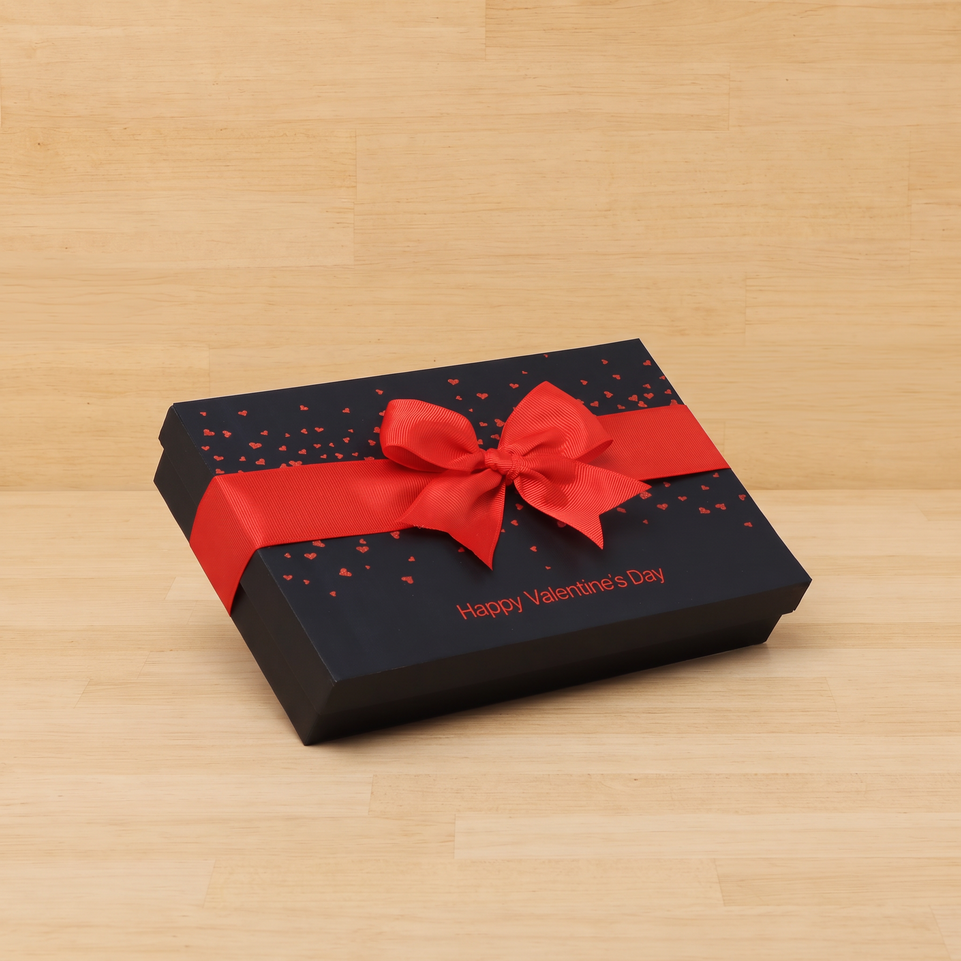Happy Valentine's Day tiny hearts designed 15P premium chocolate gift box