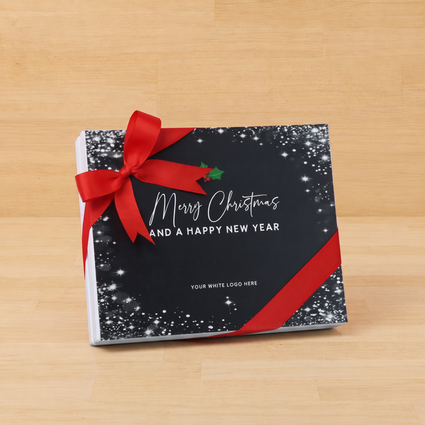 Merry Christmas snow flakes designed premium chocolate 20 piece hard box