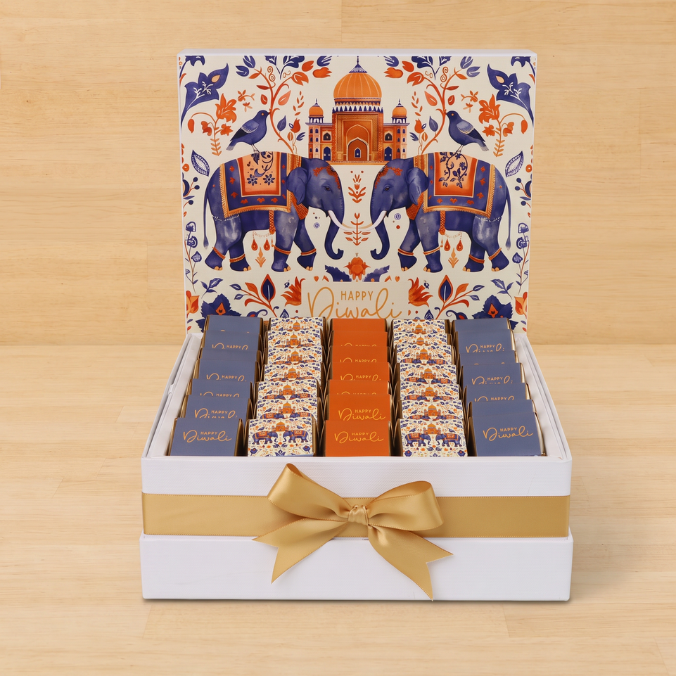 Happy diwali elephant festive designed premium chocolate large hamper
