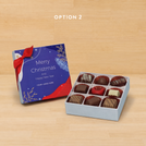 Set of 5 corporate customized merry christmas designed premium chocolate 9p hard box