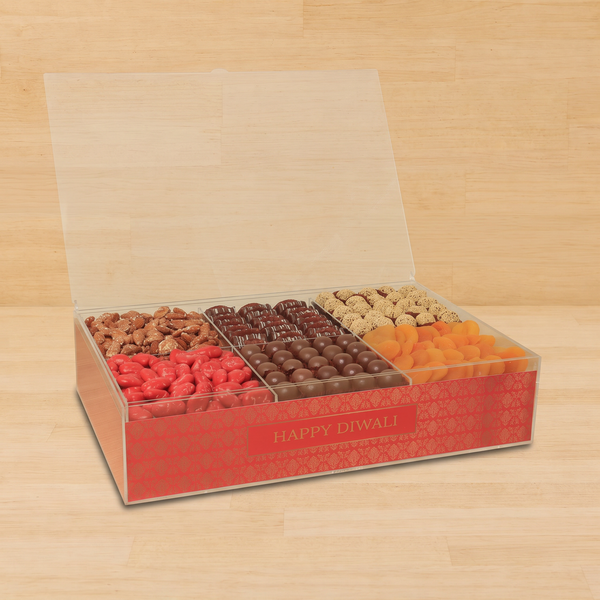 Diwali designed premium chocolate & sweets acrylic large tray