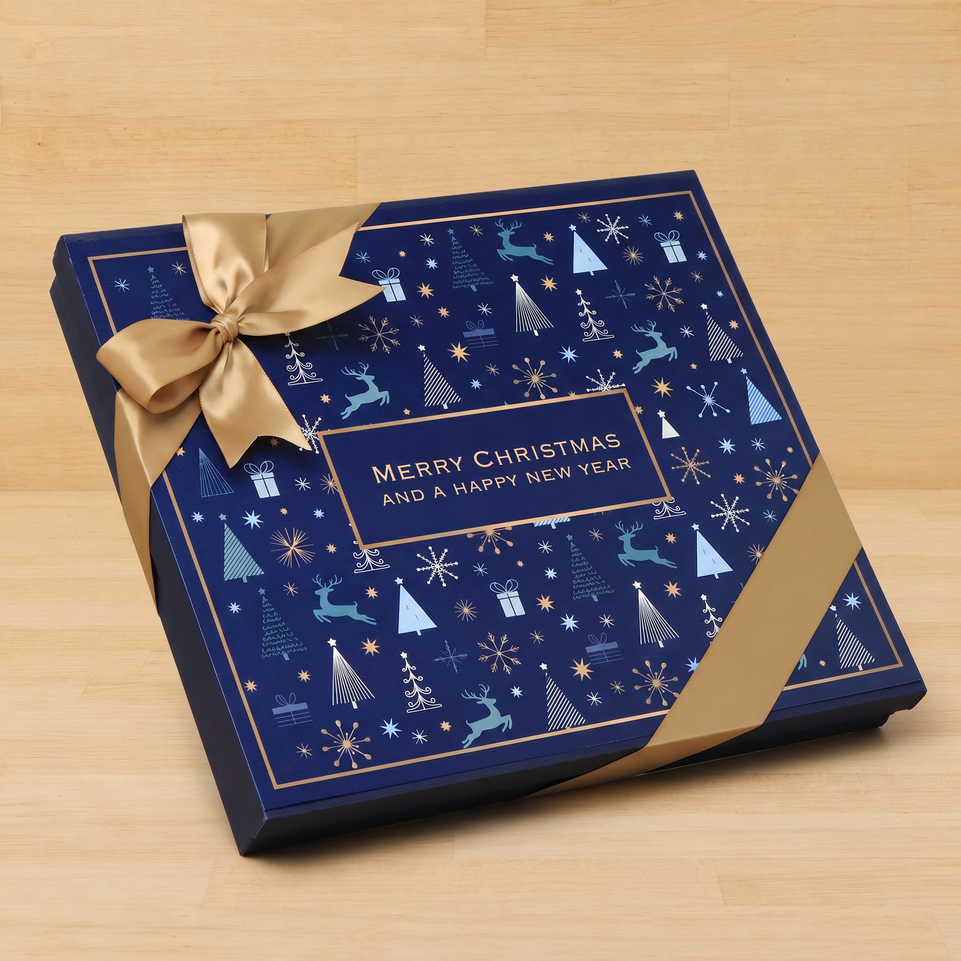 Merry Christmas and Happy New Year Festive designed premium chocolate 42P hard box