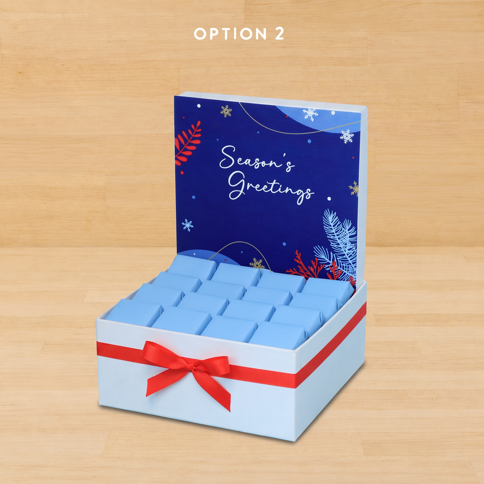 Season's greeting designed premium chocolate medium hamper