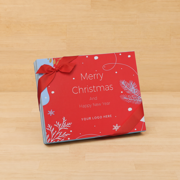 Set of 3 corporate customized merry christmas designed premium chocolate 20p hard box