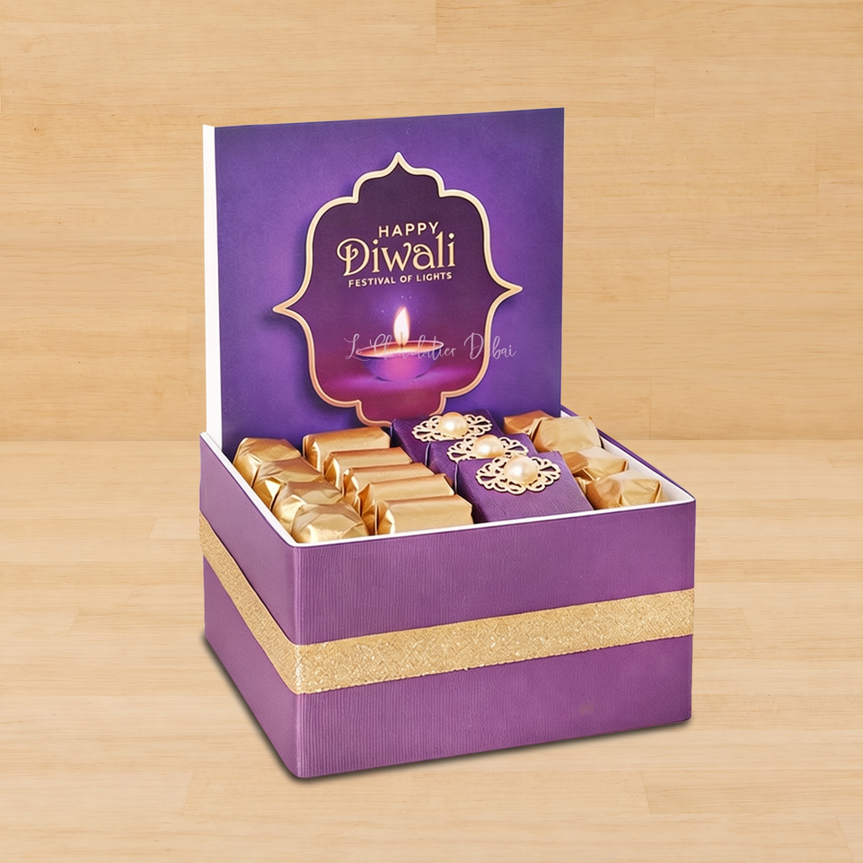 Happy diwali design premium chocolate small hamper