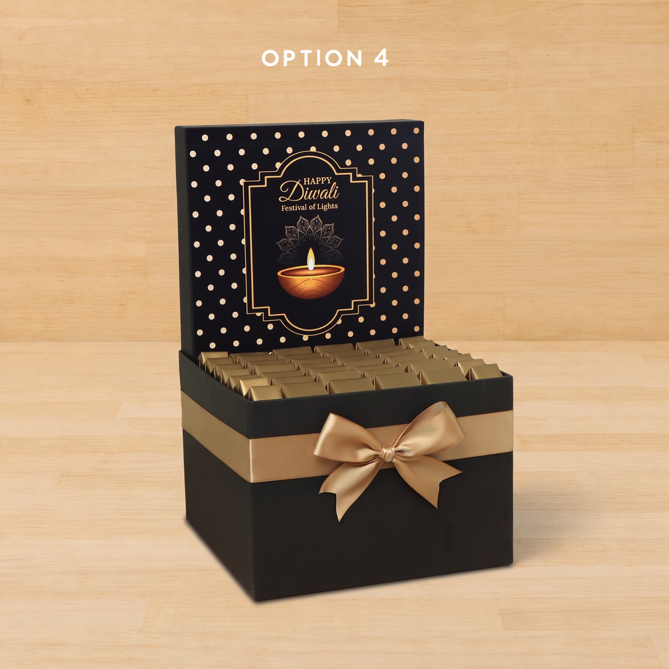 Happy Diwali festival of lights designed premium chocolate large hamper