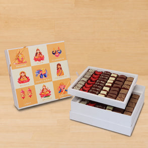 Diwali cartoon designed premium choco...