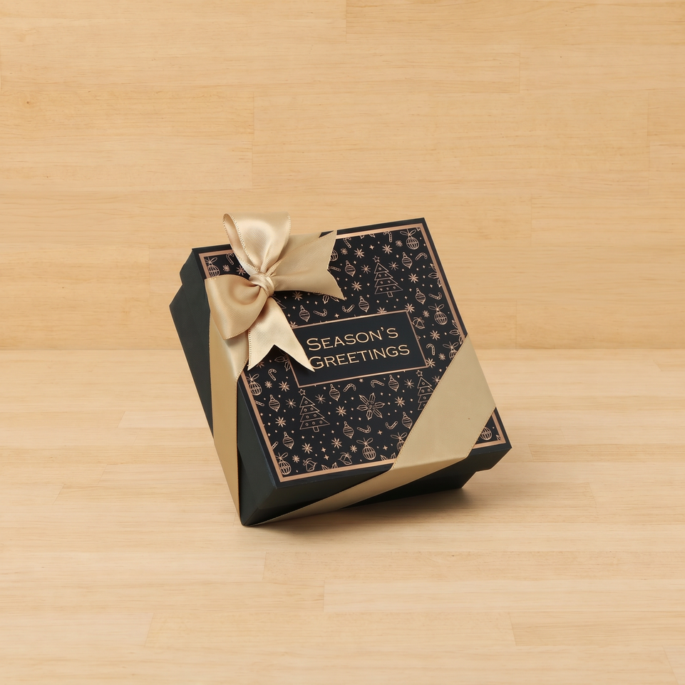 Set of 15 Season's greetings christmas designed premium chocolate 4P hard box