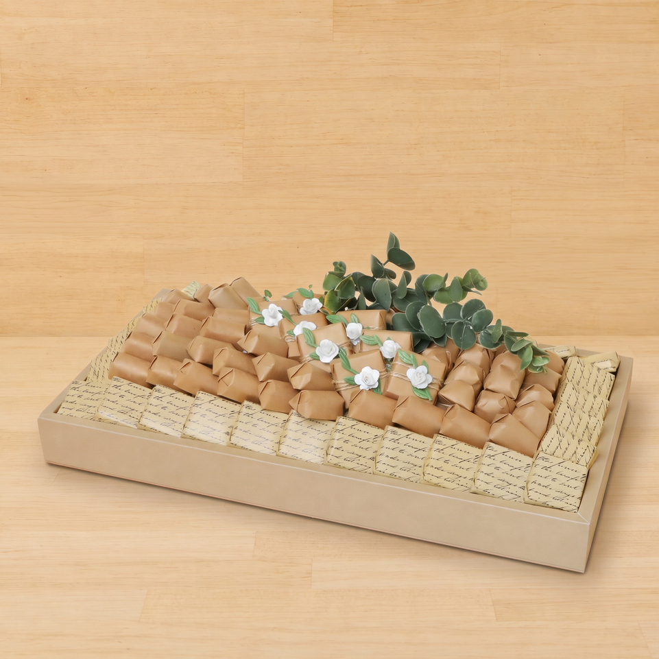 Rustic Theme Designed premium Chocolate medium Leather Tray