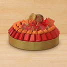 Happy Diwali Elephant designed with premium chocolate round leather tray