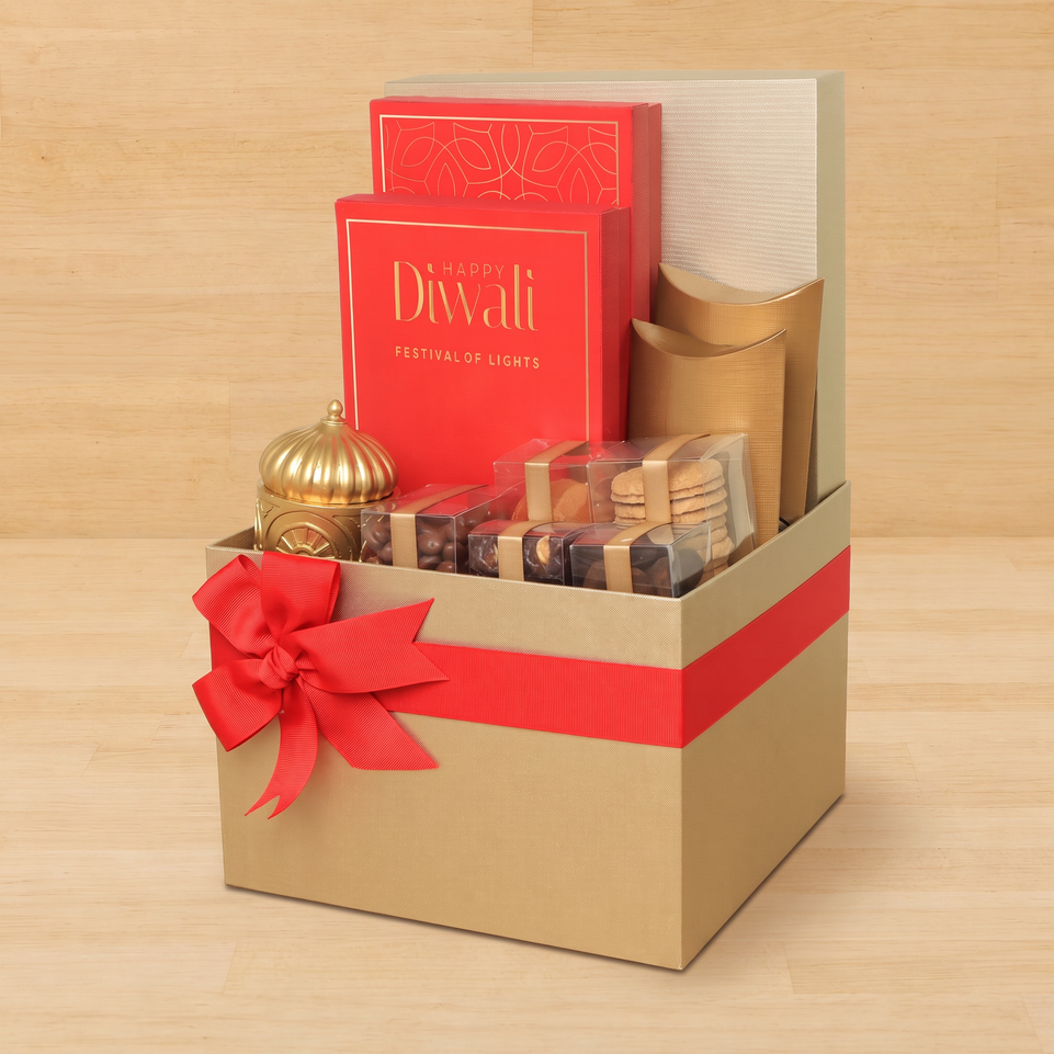 Happy Diwali festival of lights designed chocolate & sweets large hamper