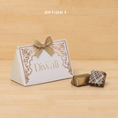 Set of 20 Happy diwali customized with premium chocolate triangle box
