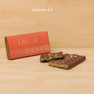 Set of 10 Happy Diwali designed knafeh pistachio premium milk chocolate bar