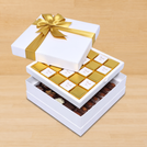 "Thank you" gold designed 2-layer premium chocolate hard box