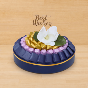 Best wishes flower decorated chocolat...