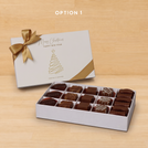 Merry Christmas & happy new year designed premium chocolate 15 piece hard box
