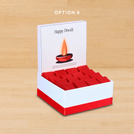Happy diwali candle blue designed premium chocolate medium hamper