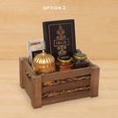 Happy Diwali designed premium chocolate & dates wooden hamper