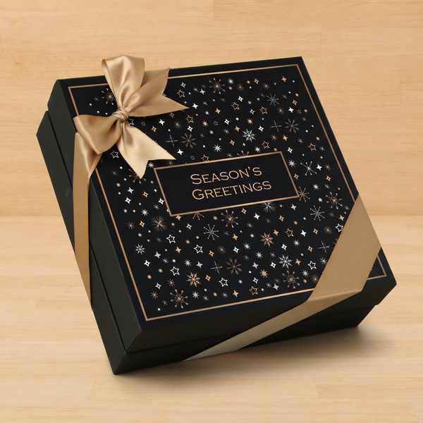 Season's greetings Stars designed premium chocolate hard box