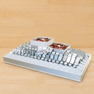 Premium chocolate large leather tray
