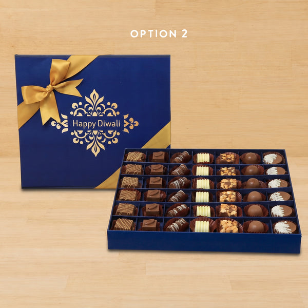 Happy Diwali ornament designed premium chocolate 42P hard box