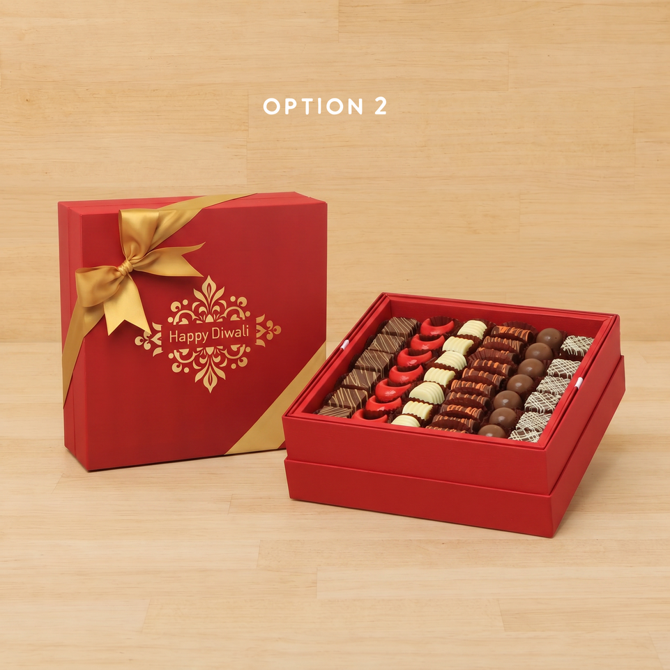 Happy Diwali ornament designed premium chocolate hard box