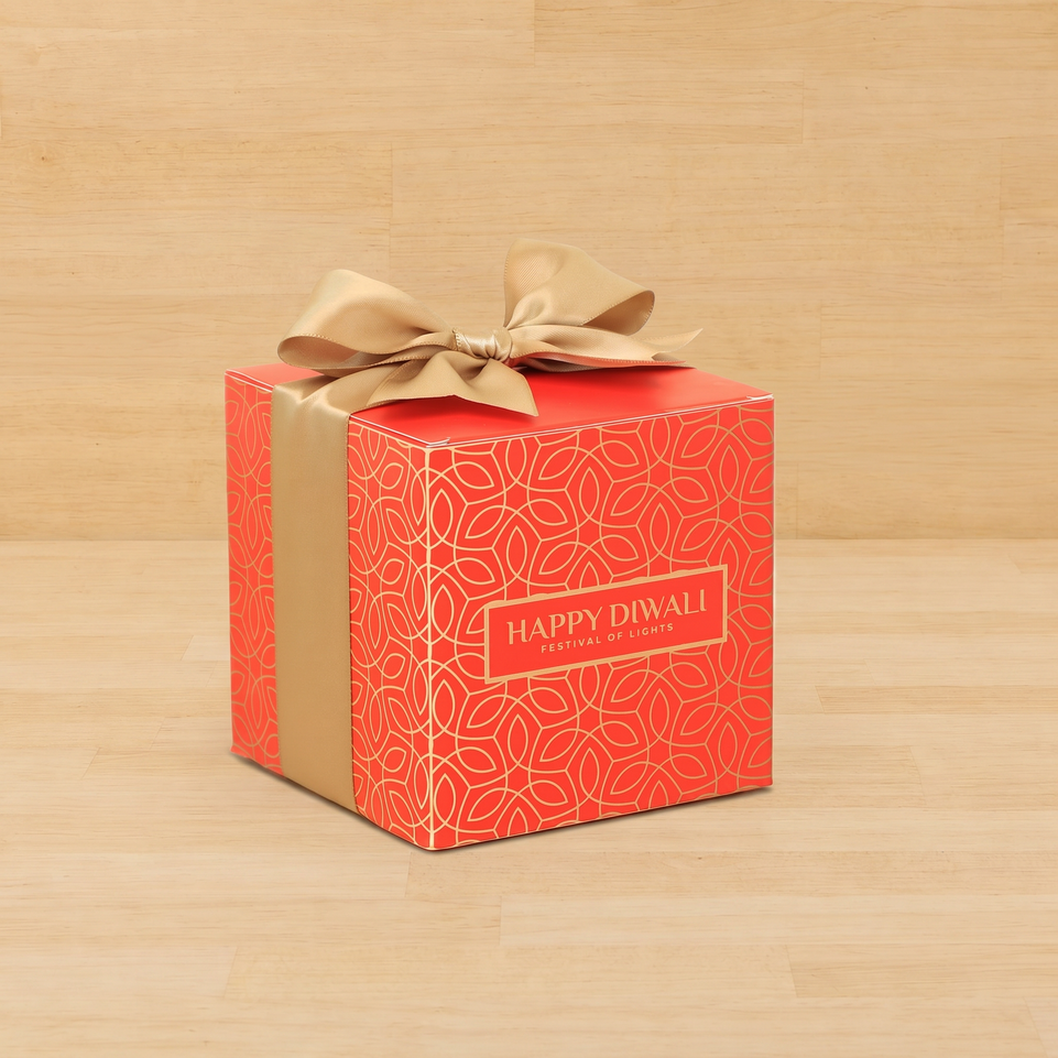 Set of 20 Happy Diwali festival of lights designed premium chocolate cube soft box
