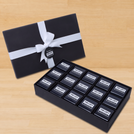 Set of 4 corporate branded chocolate black hard box