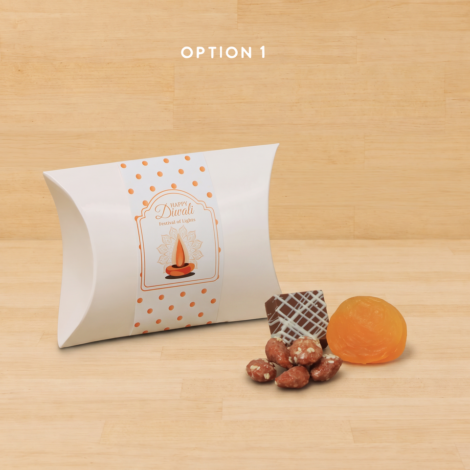 Happy Diwali festival of lights premium chocolate & sweets pillow box