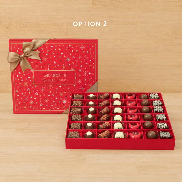 Season's greetings Stars designed premium chocolate 42P hard box