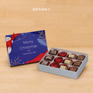 Merry Christmas designed premium chocolate 12p hard box
