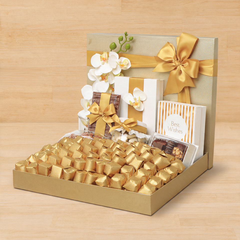 Best wishes elegant designed chocolate and sweets gift