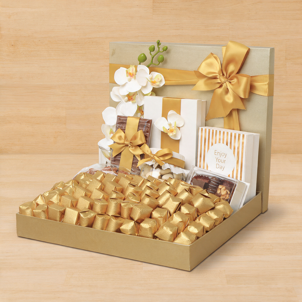 Enjoy your day elegant designed chocolate and sweets gift