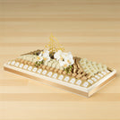 Eid Mubarak design premium chocolate large leather tray