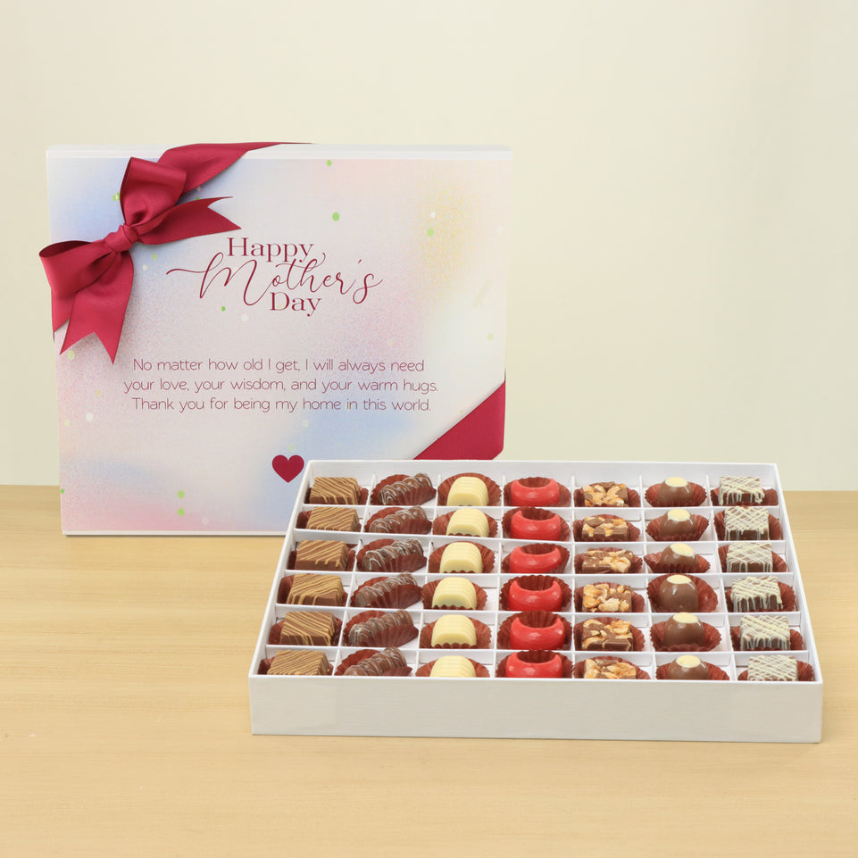 Mother's day designed premium chocolate 42P hard box