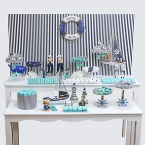 Baby boy nautical theme decorated cho...