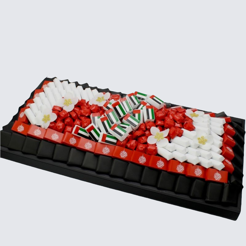 National day decorated chocolate leather tray