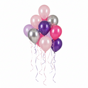 pink purple metalic helium balloons 5...