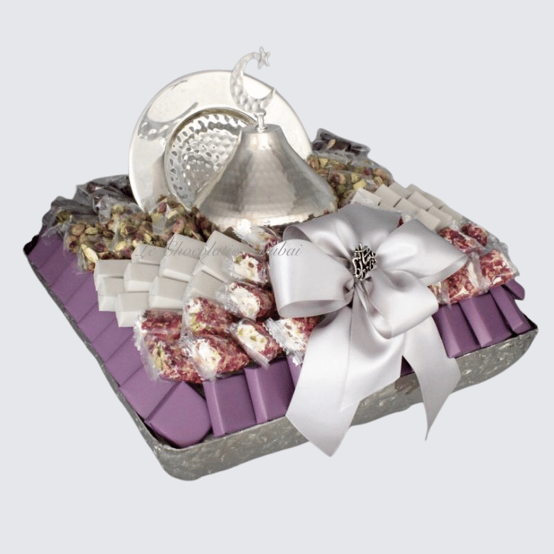 RAMADAN EID CHOCOLATE & SWEETS METALLIC TRAY