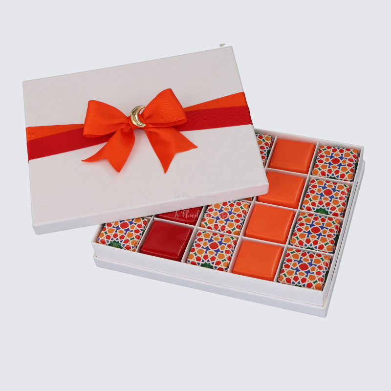 Ramadan eid geometric design chocolate hard box