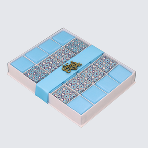 Ramadan eid design chocolate top view...