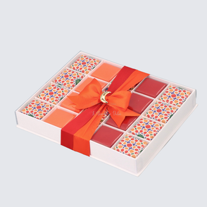 Ramadan eid design chocolate top view...