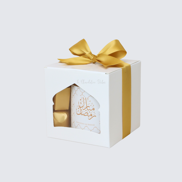 Set of 20 Ramadan kareem candle with chocolate & dates designed soft box