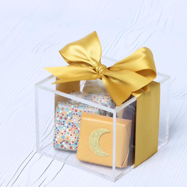 Set of 20 Ramadan eid designed chocolate & dates acrylic box