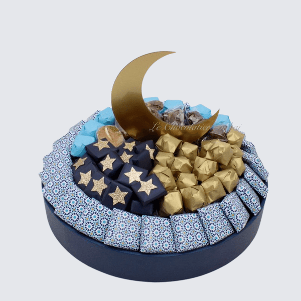 Ramadan design chocolate &amp; sweet round tray