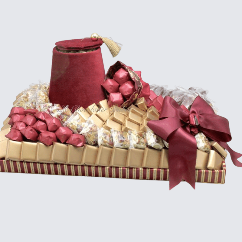 Ramadan eid chocolate & sweets leather tray