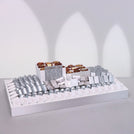 Luxury Eid Silver designed chocolate large leather tray